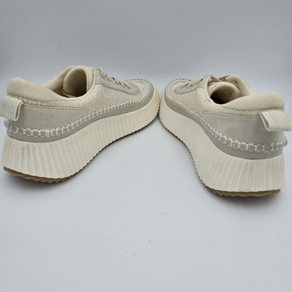 NWOT Dolce Vita Denae Dolan Lace-Up Platform Sneakers, Sandstone Knit, Women's 9 - Picture 7 of 16
